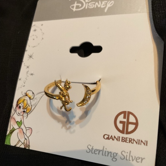 Disney Cubic Zirconia Tinkerbell Moon Cuff Ring 18k Gold-Plated
Sterling Silver - Picture 3 of 4